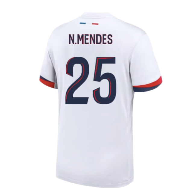 2024-2025 PSG Away Shirt (N.Mendes 25)-Vantage Point Soccer